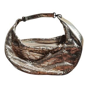 Bisou Bisou Shimmering Gold Chainmail Hobo Bag